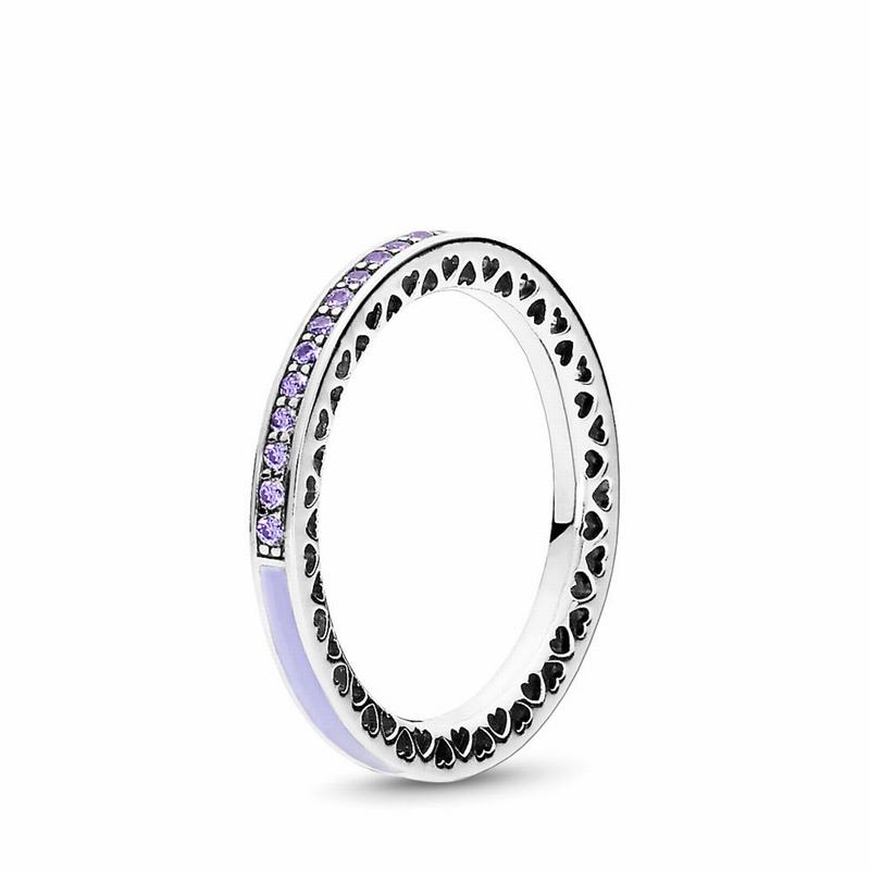 Pandora Australia Radiant Hearts Stackable Ring - Sterling Silver | XCRUOB408